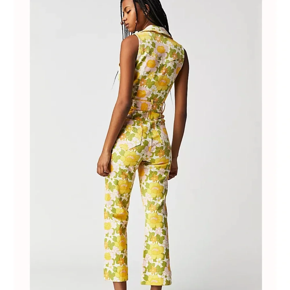 Show Me Your MuMu Floral Jumpsuit in Yellow and Green - Picture 3 of 10
